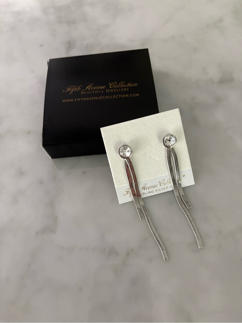 Fifth Avenue Collection “Looking Fantastic” Swarovski Crystal  Drop Earrings NWT
